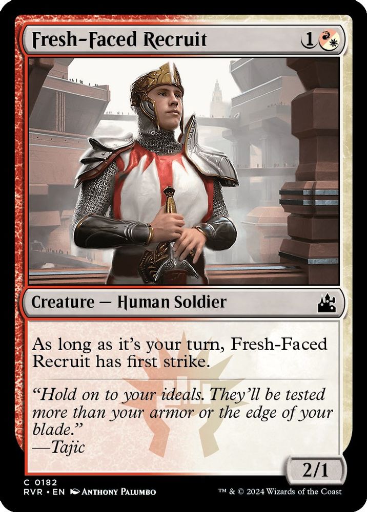 2024 Magic: The Gathering: Ravnica Remastered (RVR) - Fresh Faced Recruit (#182, Common) (, Near Mint)