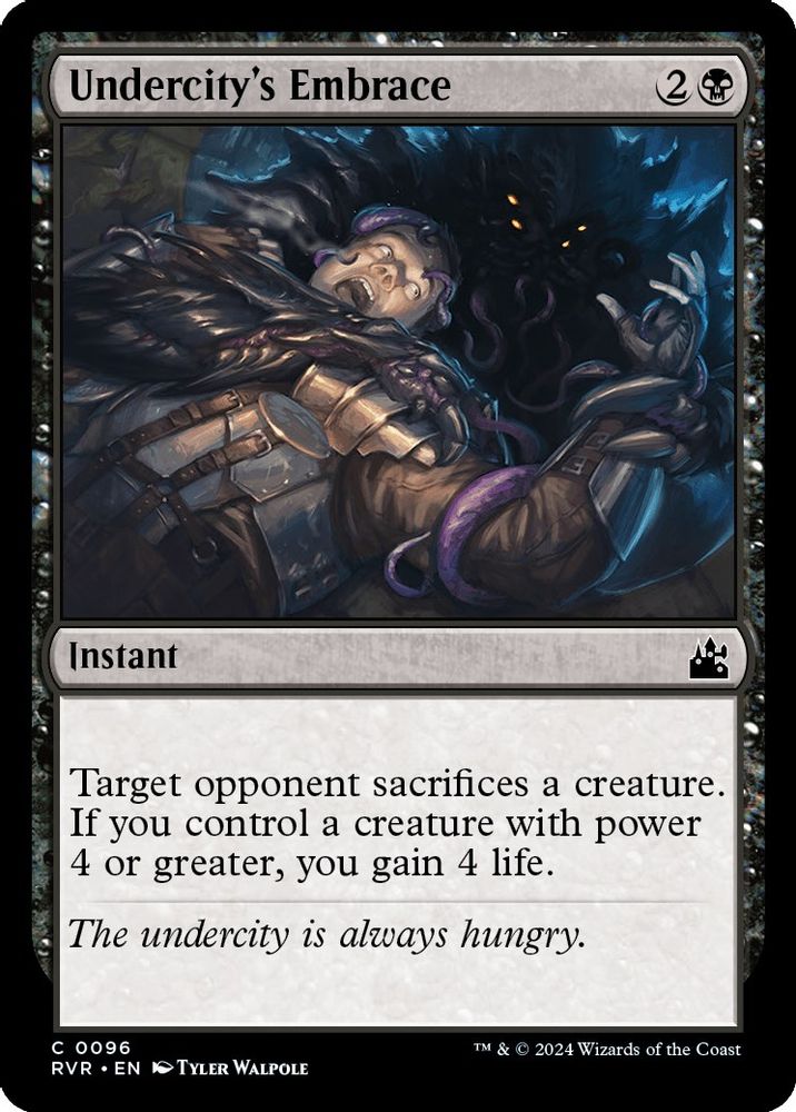 2024 Magic: The Gathering: Ravnica Remastered (RVR) - Undercitys Embrace (#96, Common) (, Near Mint)