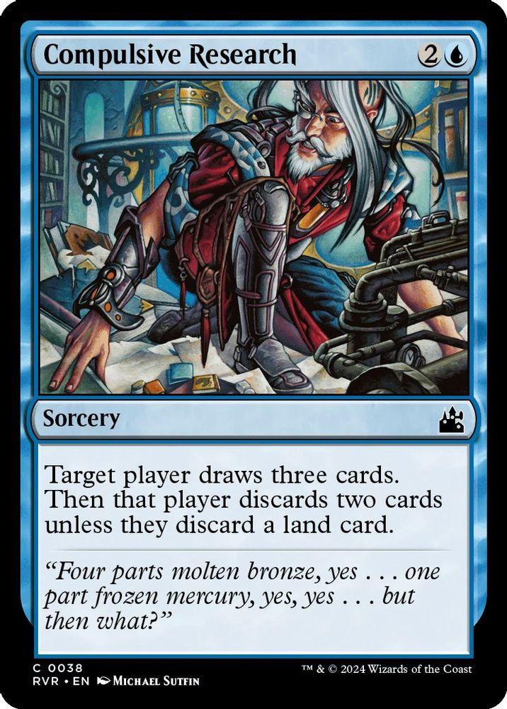 2024 Magic: The Gathering: Ravnica Remastered (RVR) - Compulsive Research (#38, Common) (, Near Mint)