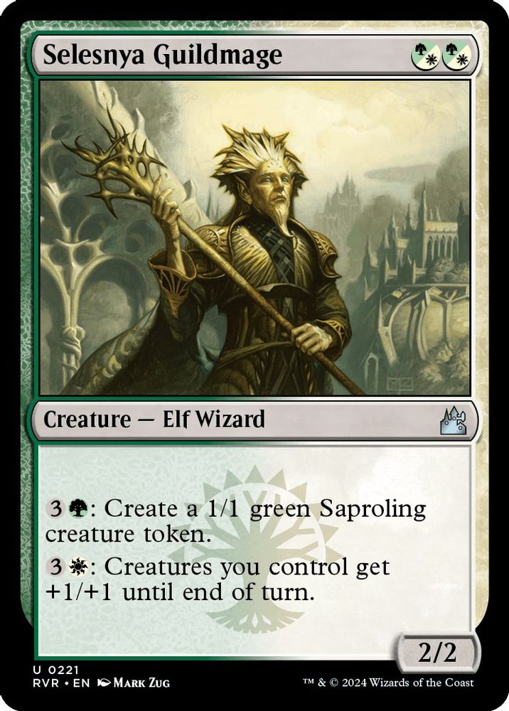 2024 Magic: The Gathering: Ravnica Remastered (RVR) - Selesnya Guildmage (#221, Uncommon) (, Near Mint)