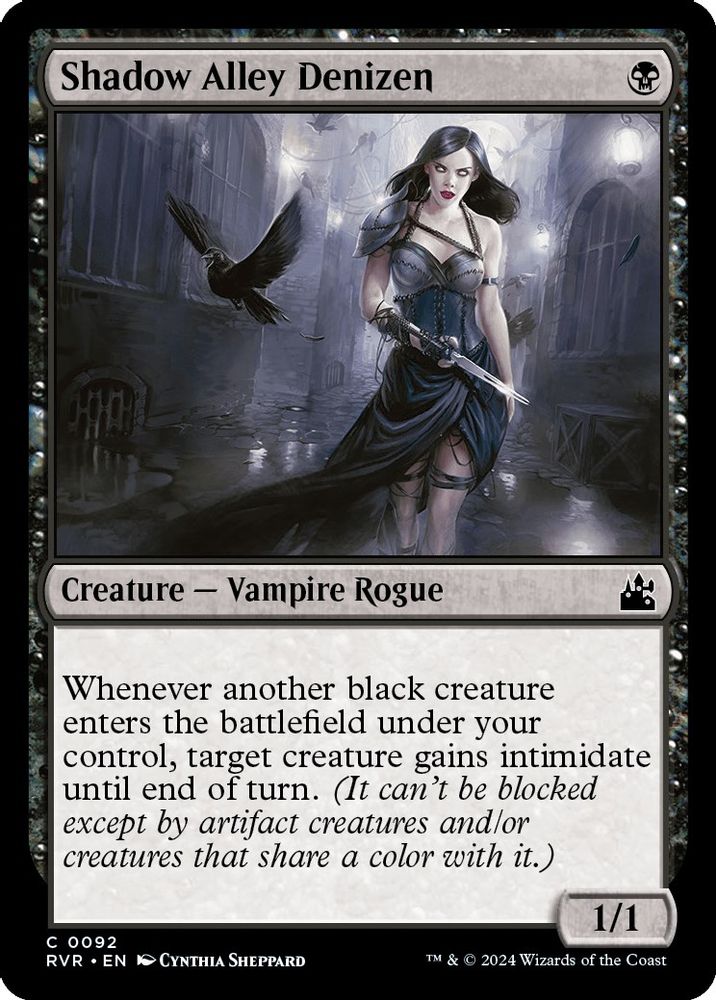 2024 Magic: The Gathering: Ravnica Remastered (RVR) - Shadow Alley Denizen (#92, Common) (, Near Mint)
