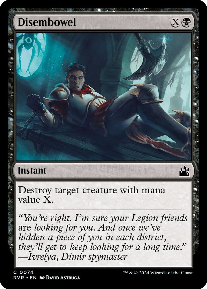 2024 Magic: The Gathering: Ravnica Remastered (RVR) - Disembowel (#74, Common) (, Near Mint)