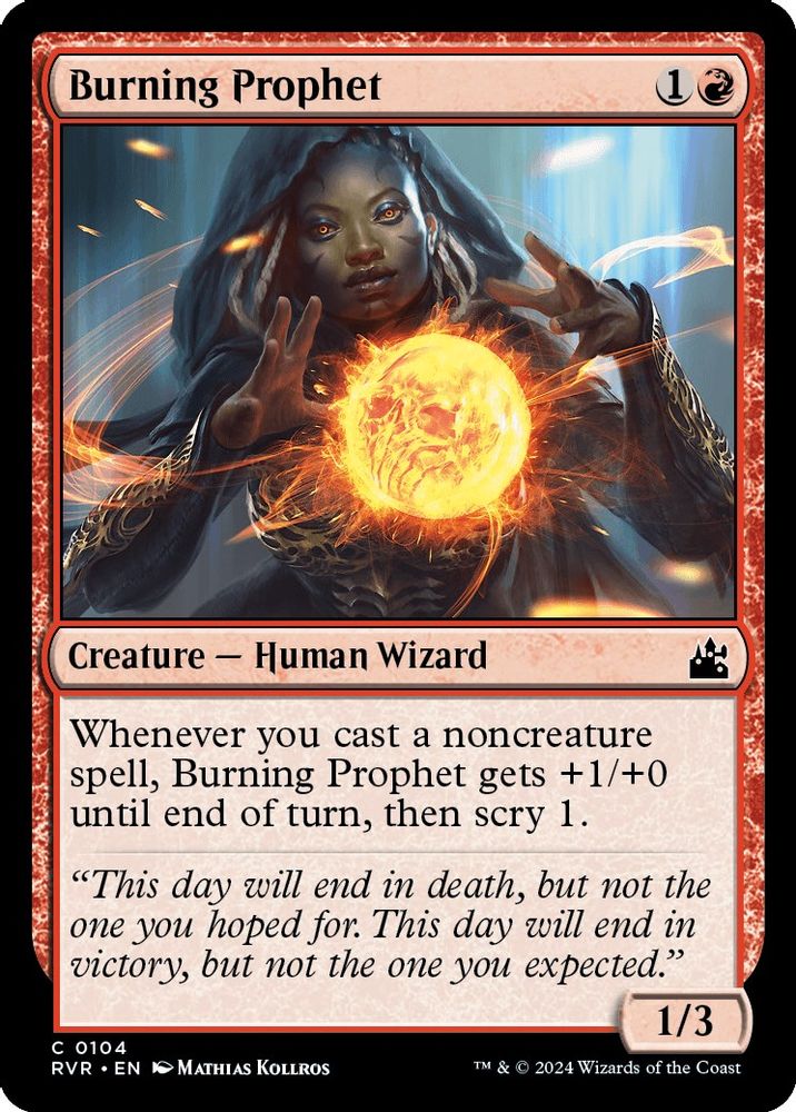 2024 Magic: The Gathering: Ravnica Remastered (RVR) - Burning Prophet (#104, Common) (, Near Mint)
