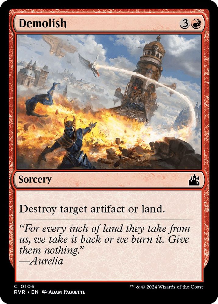 2024 Magic: The Gathering: Ravnica Remastered (RVR) - Demolish (#106, Common) (, Near Mint)