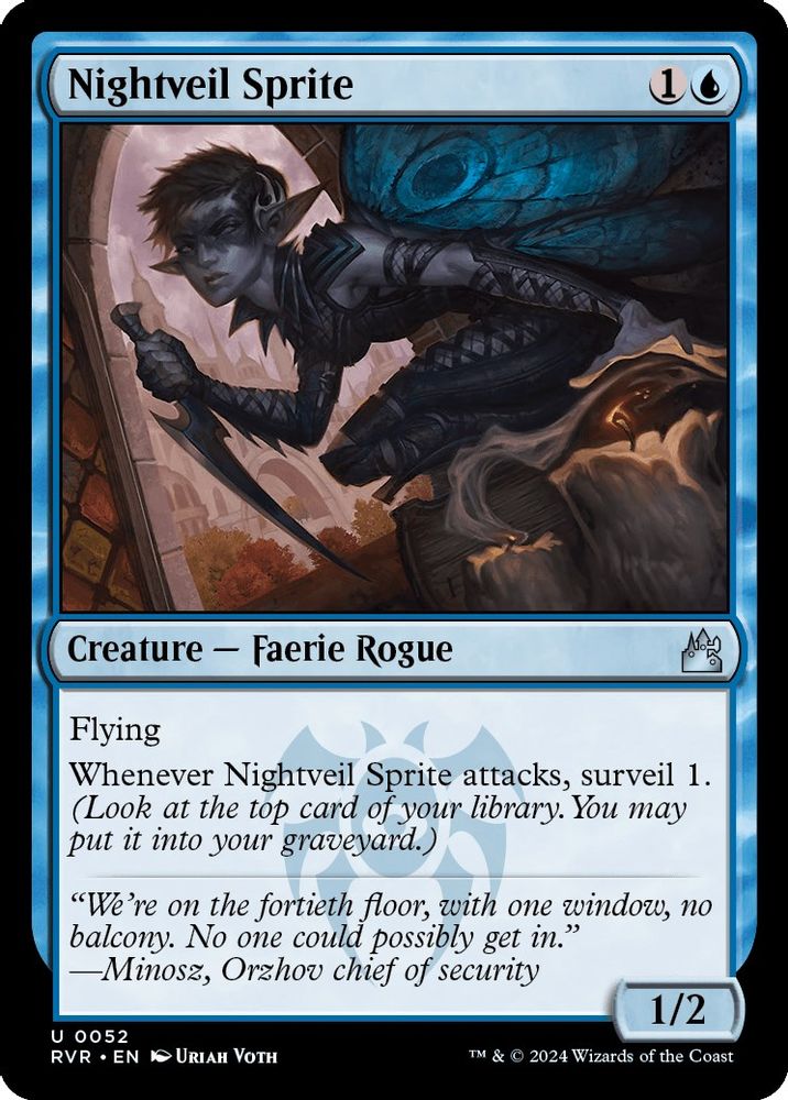 2024 Magic: The Gathering: Ravnica Remastered (RVR) - Nightveil Sprite (#52, Uncommon) (, Near Mint)