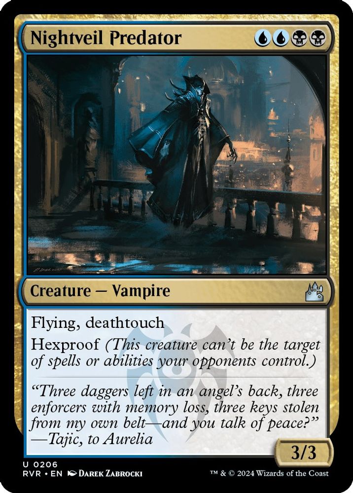 2024 Magic: The Gathering: Ravnica Remastered (RVR) - Nightveil Predator (#206, Uncommon) (, Near Mint)