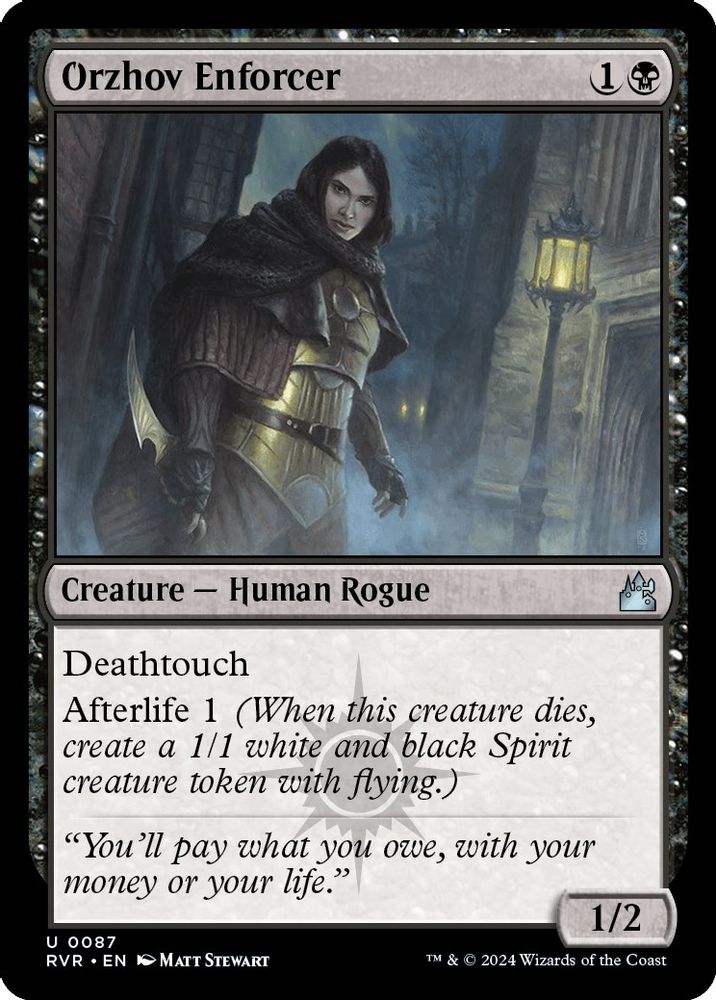 2024 Magic: The Gathering: Ravnica Remastered (RVR) - Orzhov Enforcer (#87, Uncommon) (, Near Mint)