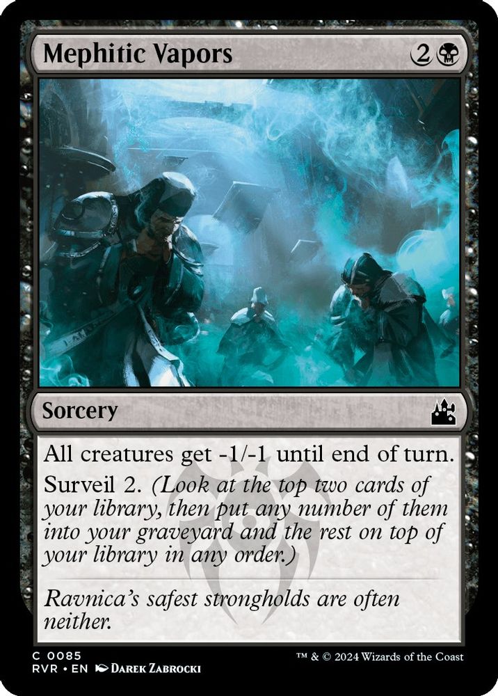 2024 Magic: The Gathering: Ravnica Remastered (RVR) - Mephitic Vapors (#85, Common) (, Near Mint)