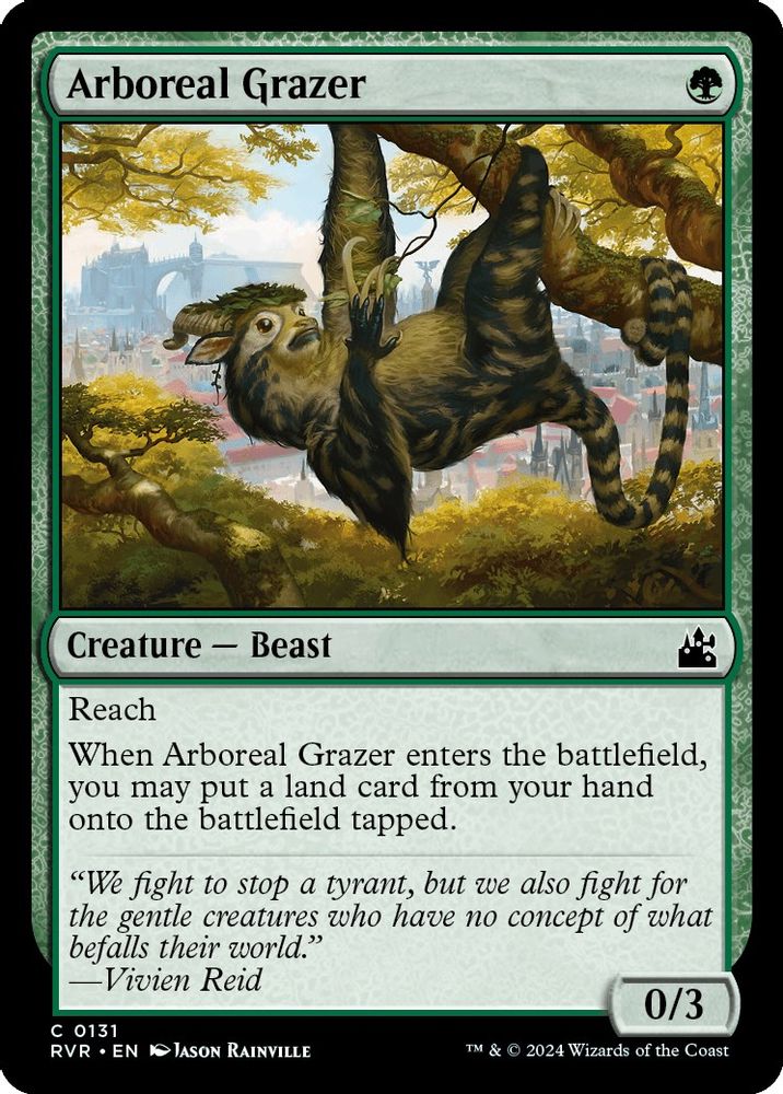2024 Magic: The Gathering: Ravnica Remastered (RVR) - Arboreal Grazer (#131, Common) (, Near Mint)