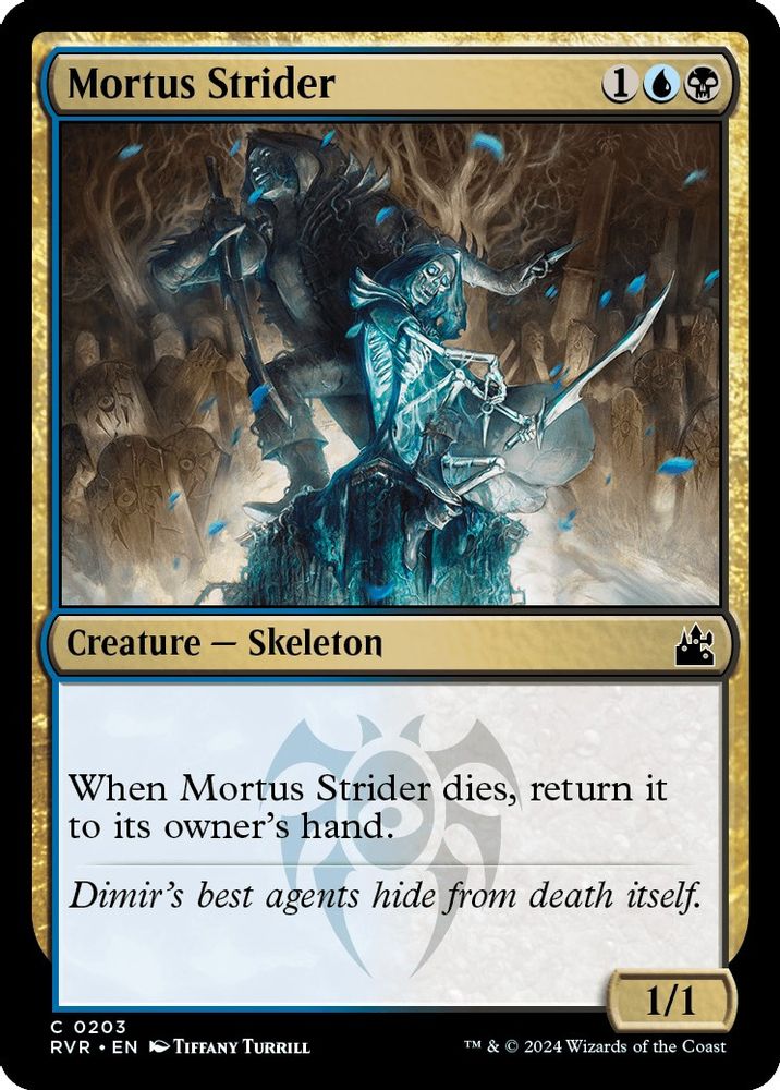2024 Magic: The Gathering: Ravnica Remastered (RVR) - Mortus Strider (#203, Common) (, Near Mint)