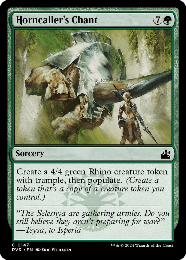 2024 Magic: The Gathering: Ravnica Remastered (RVR) - Horncallers Chant (#147, Common) (, Near Mint)