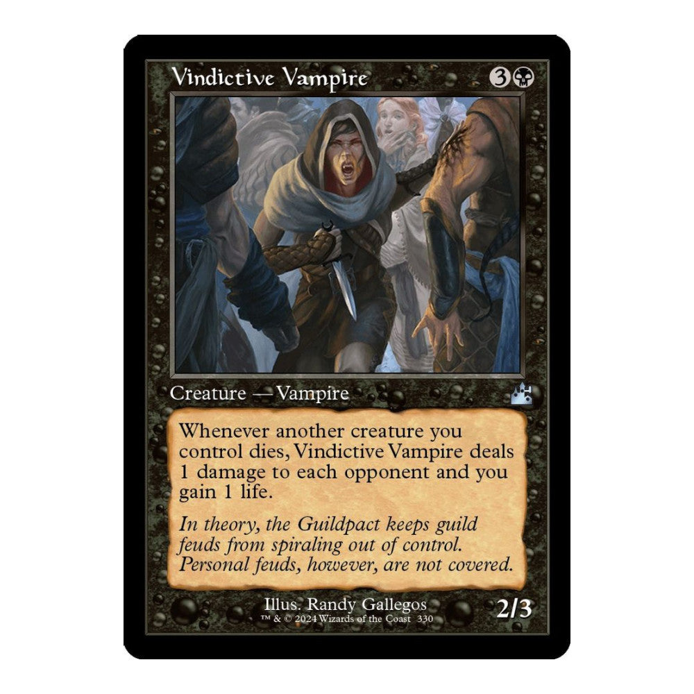 2024 Magic: The Gathering: Ravnica Remastered (RVR) - Vindictive Vampire Retro Frame (#330, Uncommon) (, Near Mint)