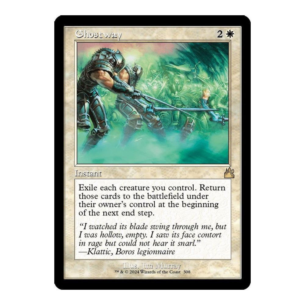 2024 Magic: The Gathering: Ravnica Remastered (RVR) - Ghostway Retro Frame (#308, Rare) (Foil, Near Mint)