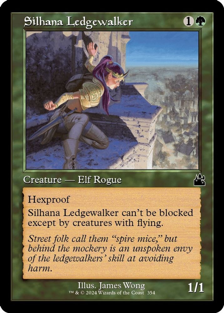 2024 Magic: The Gathering: Ravnica Remastered (RVR) - Silhana Ledgewalker Retro Frame (#354, Common) (Foil, Near Mint)