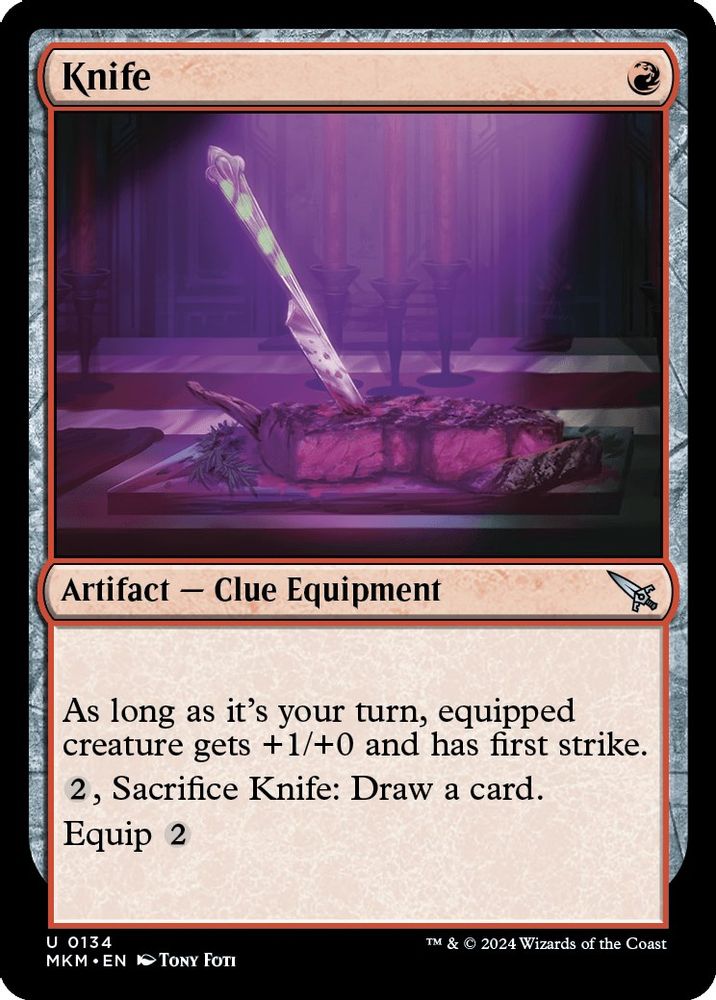 2024 Magic: The Gathering: Murders at Karlov Manor (MKM) - Knife (#134, Uncommon)