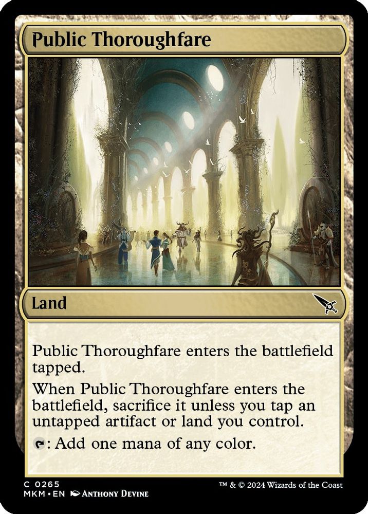 2024 Magic: The Gathering: Murders at Karlov Manor (MKM) - Public Thoroughfare (#265, Common)
