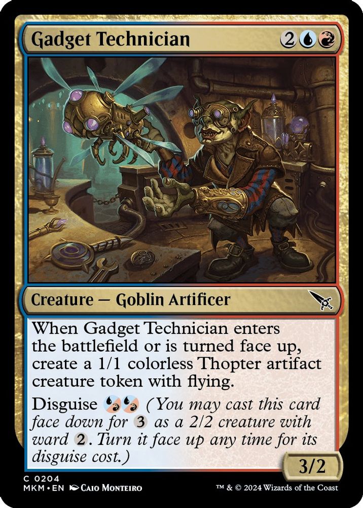 2024 Magic: The Gathering: Murders at Karlov Manor (MKM) - Gadget Technician (#204, Common)