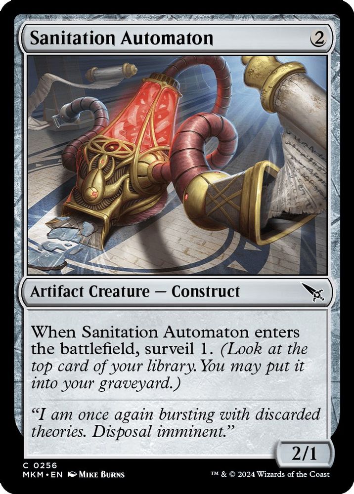 2024 Magic: The Gathering: Murders at Karlov Manor (MKM) - Sanitation Automaton (#256, Common)