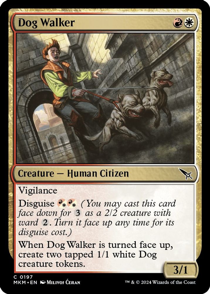 2024 Magic: The Gathering: Murders at Karlov Manor (MKM) - Dog Walker (#197, Common) (, Near Mint)
