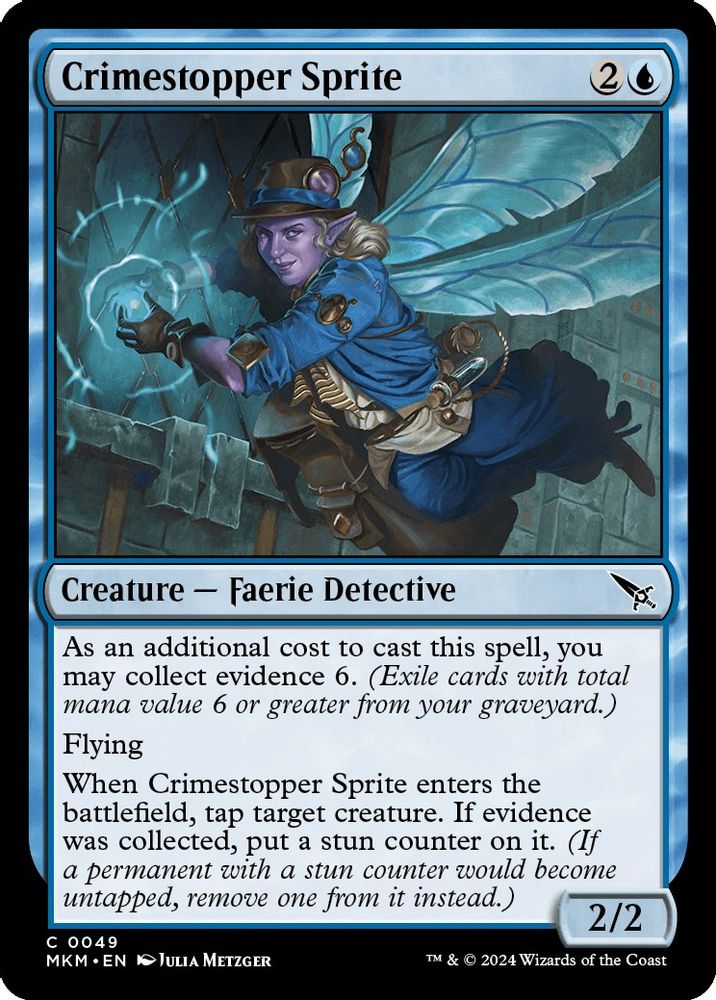 2024 Magic: The Gathering: Murders at Karlov Manor (MKM) - Crimestopper Sprite (#49, Common)