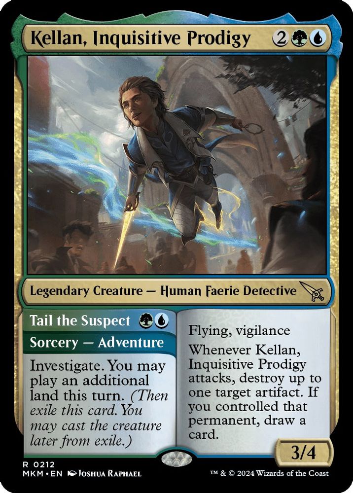 2024 Magic: The Gathering: Murders at Karlov Manor (MKM) - Kellan Inquisitive Prodigy (#212, Rare) (, Near Mint)