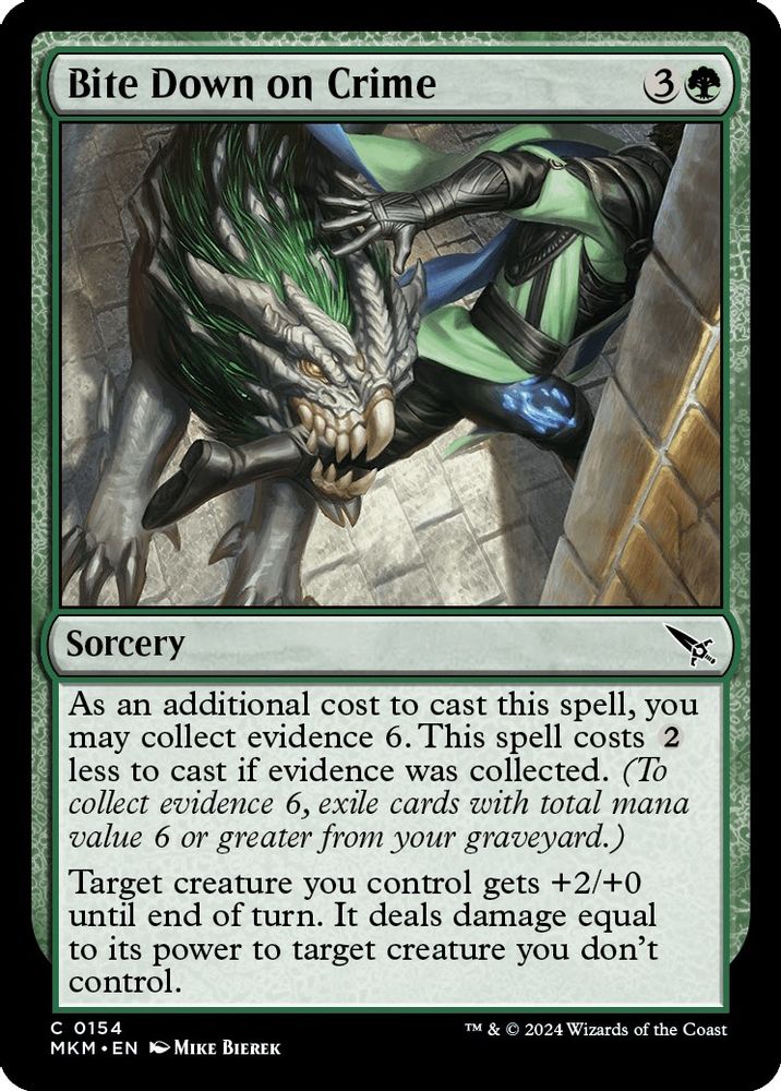 2024 Magic: The Gathering: Murders at Karlov Manor (MKM) - Bite Down on Crime (#154, Common)