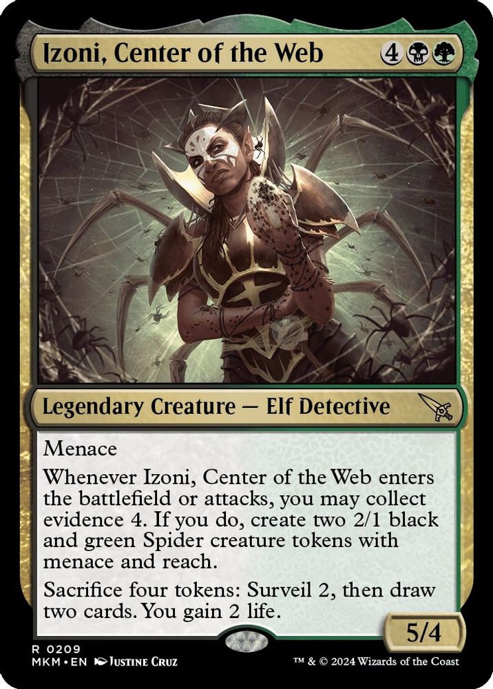 2024 Magic: The Gathering: Murders at Karlov Manor (MKM) - Izoni Center of the Web (#209, Rare)