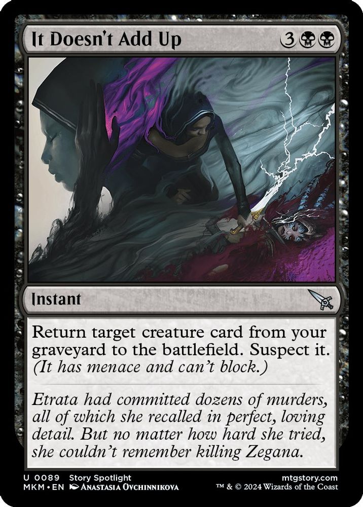2024 Magic: The Gathering: Murders at Karlov Manor (MKM) - It Doesnt Add Up (#89, Uncommon)