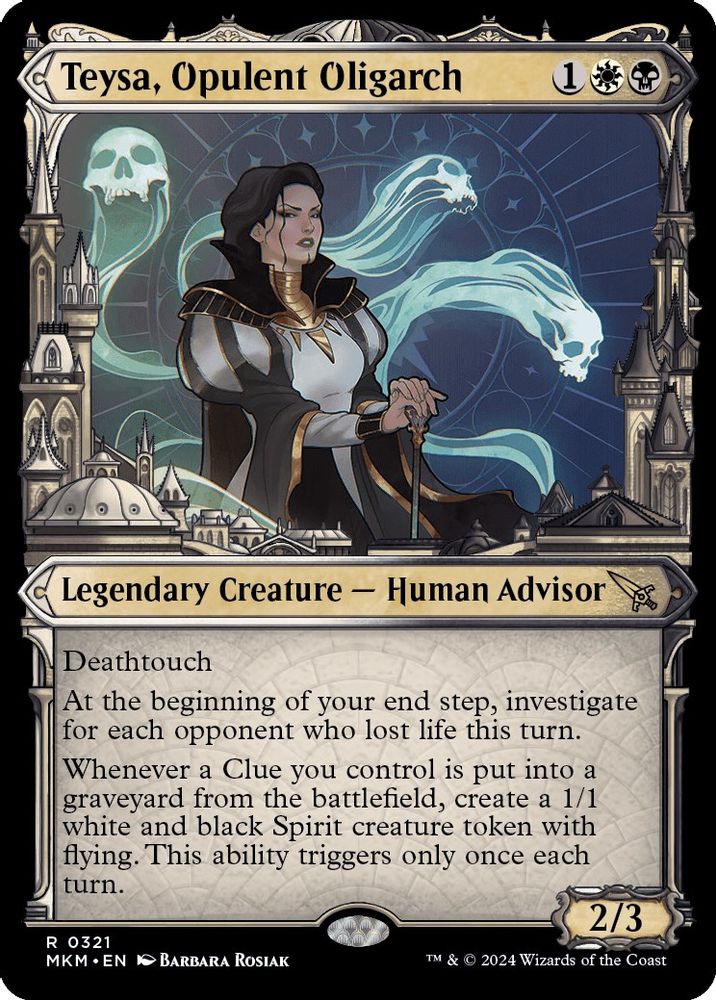 2024 Magic: The Gathering: Murders at Karlov Manor (MKM) - Teysa Opulent Oligarch Showcase 0321 (#321, Rare) (, Near Mint)