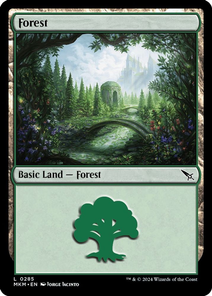 2024 Magic: The Gathering: Murders at Karlov Manor (MKM) - Forest 0285 (#285, Land) (, Near Mint)