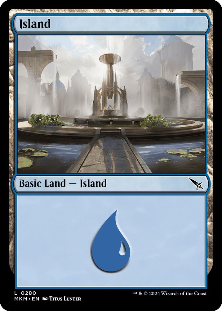 2024 Magic: The Gathering: Murders at Karlov Manor (MKM) - Island 0280 (#280, Land)