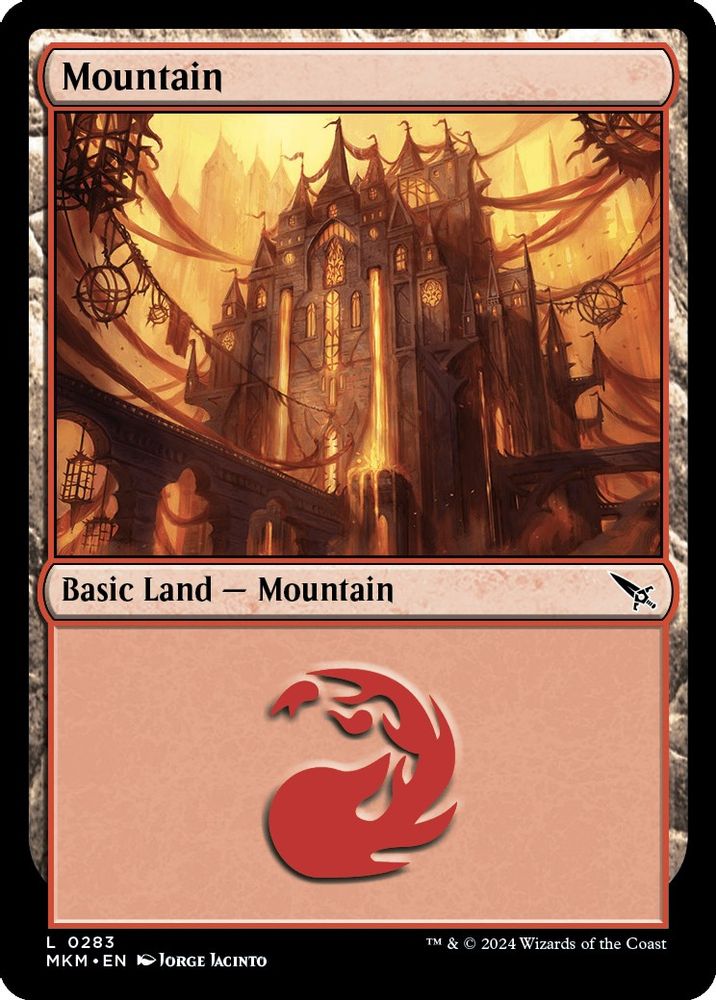 2024 Magic: The Gathering: Murders at Karlov Manor (MKM) - Mountain 0283 (#283, Land) (, Near Mint)