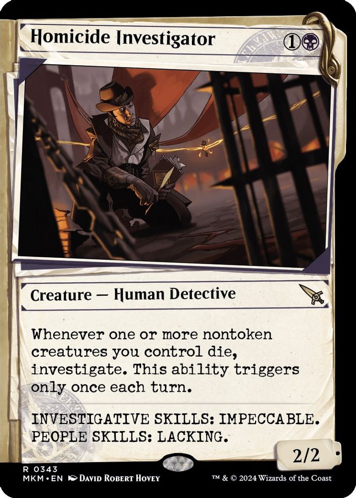 2024 Magic: The Gathering: Murders at Karlov Manor (MKM) - Homicide Investigator Showcase (#343, Rare) (, Near Mint)