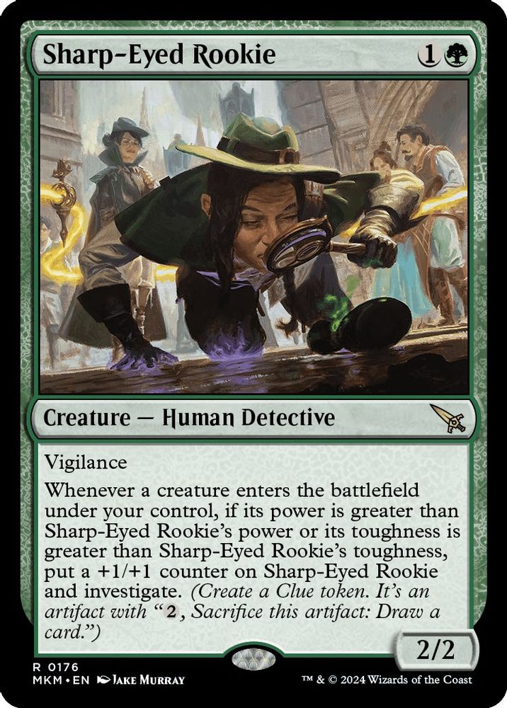 2024 Magic: The Gathering: Murders at Karlov Manor (MKM) - Sharp Eyed Rookie (#176, Rare) (, Near Mint)