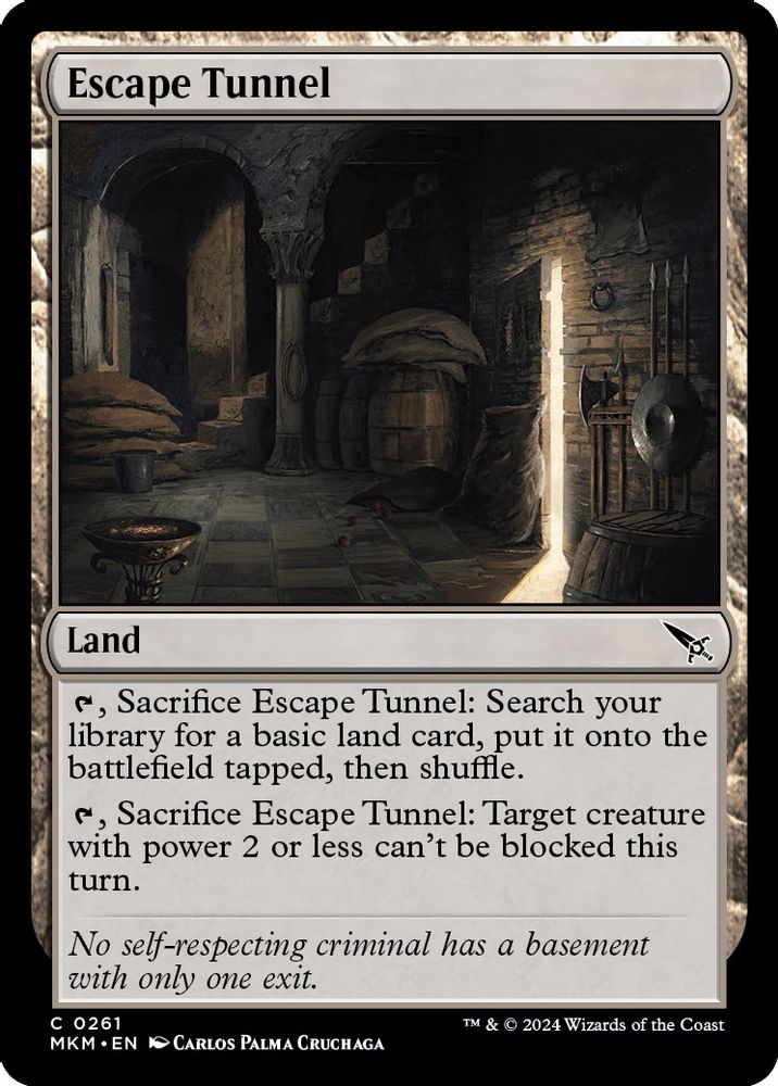 2024 Magic: The Gathering: Murders at Karlov Manor (MKM) - Escape Tunnel (#261, Common) (, Near Mint)