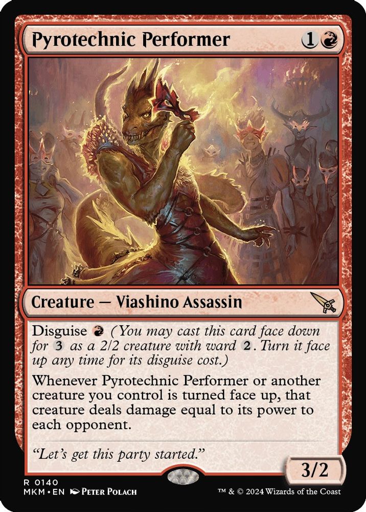 2024 Magic: The Gathering: Murders at Karlov Manor (MKM) - Pyrotechnic Performer (#140, Rare) (, Near Mint)