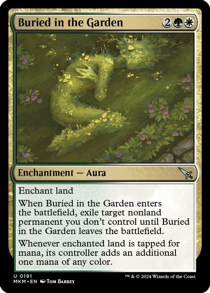 2024 Magic: The Gathering: Murders at Karlov Manor (MKM) - Buried in the Garden (#191, Uncommon)