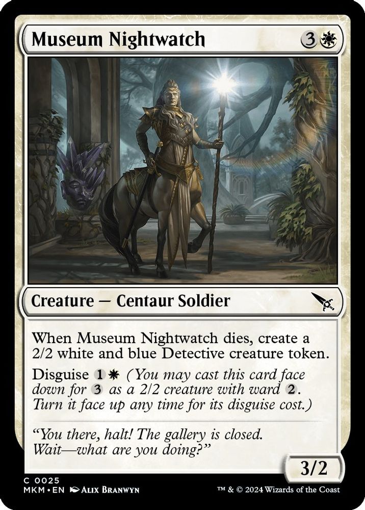 2024 Magic: The Gathering: Murders at Karlov Manor (MKM) - Museum Nightwatch (#25, Common)