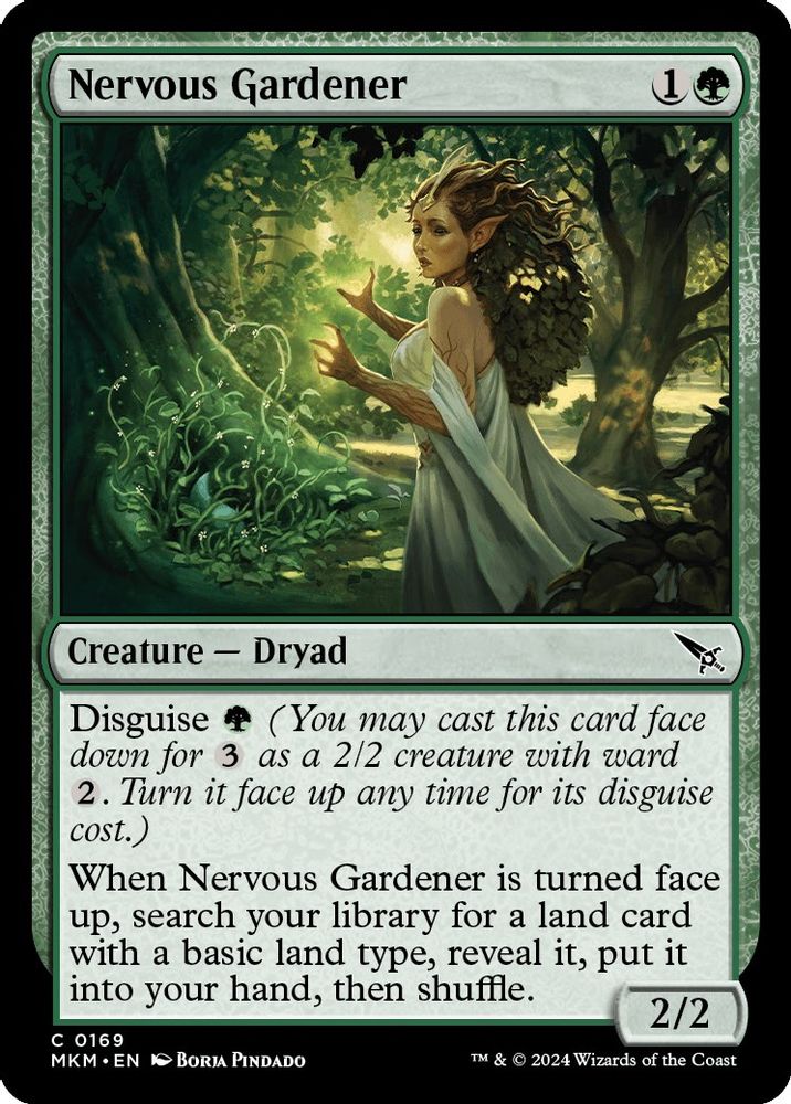2024 Magic: The Gathering: Murders at Karlov Manor (MKM) - Nervous Gardener (#169, Common) (, Near Mint)