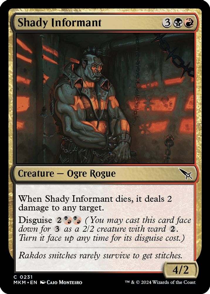 2024 Magic: The Gathering: Murders at Karlov Manor (MKM) - Shady Informant (#231, Common)