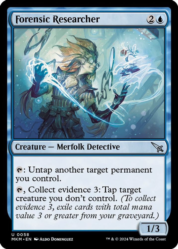 2024 Magic: The Gathering: Murders at Karlov Manor (MKM) - Forensic Researcher (#58, Uncommon)
