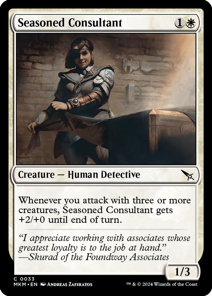 2024 Magic: The Gathering: Murders at Karlov Manor (MKM) - Seasoned Consultant (#33, Common)