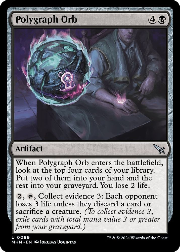 2024 Magic: The Gathering: Murders at Karlov Manor (MKM) - Polygraph Orb (#99, Uncommon) (, Near Mint)