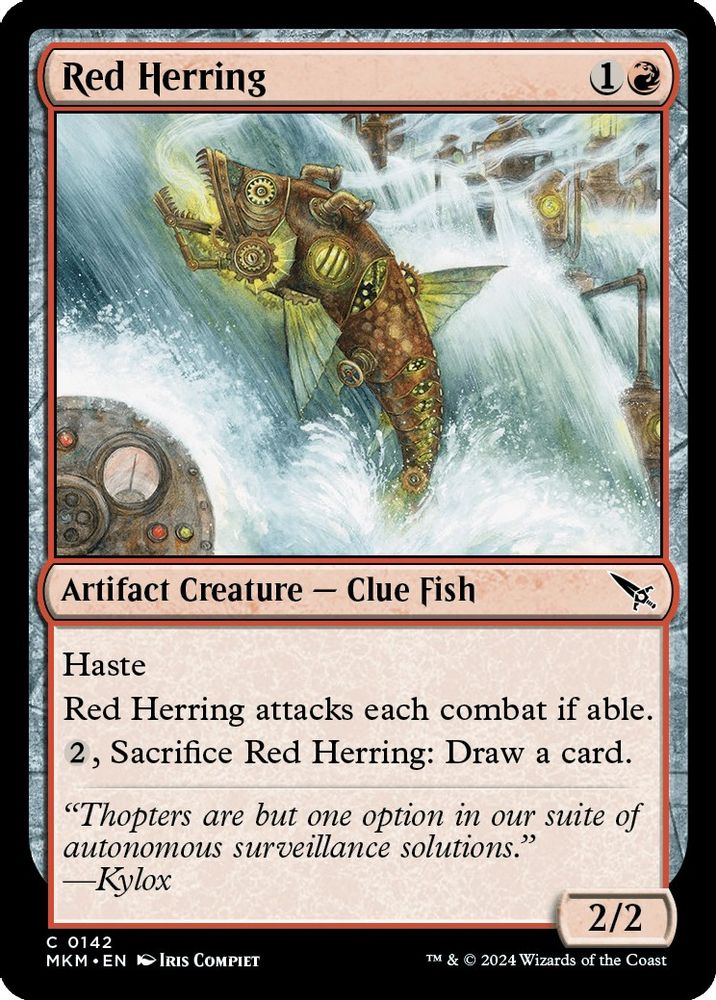 2024 Magic: The Gathering: Murders at Karlov Manor (MKM) - Red Herring (#142, Common)