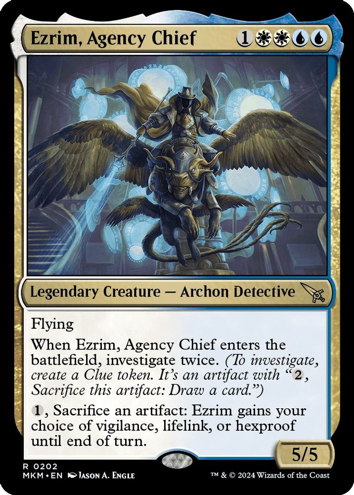 2024 Magic: The Gathering: Murders at Karlov Manor (MKM) - Ezrim Agency Chief (#202, Rare) (, Near Mint)