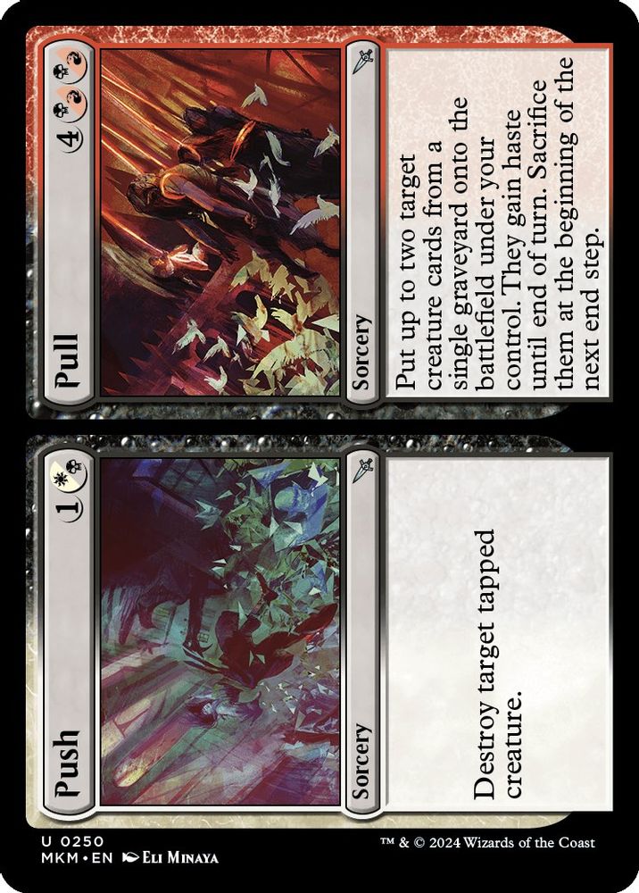 2024 Magic: The Gathering: Murders at Karlov Manor (MKM) - Push Pull (#250, Uncommon) (, Near Mint)