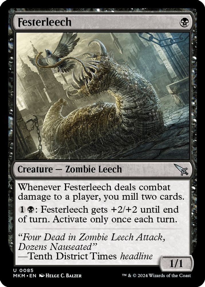 2024 Magic: The Gathering: Murders at Karlov Manor (MKM) - Festerleech (#85, Uncommon) (, Near Mint)