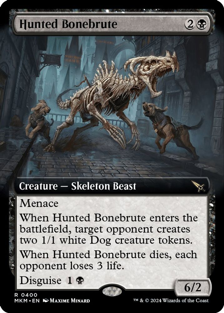 2024 Magic: The Gathering: Murders at Karlov Manor (MKM) - Hunted Bonebrute Extended Art (#400, Rare) (, Near Mint)