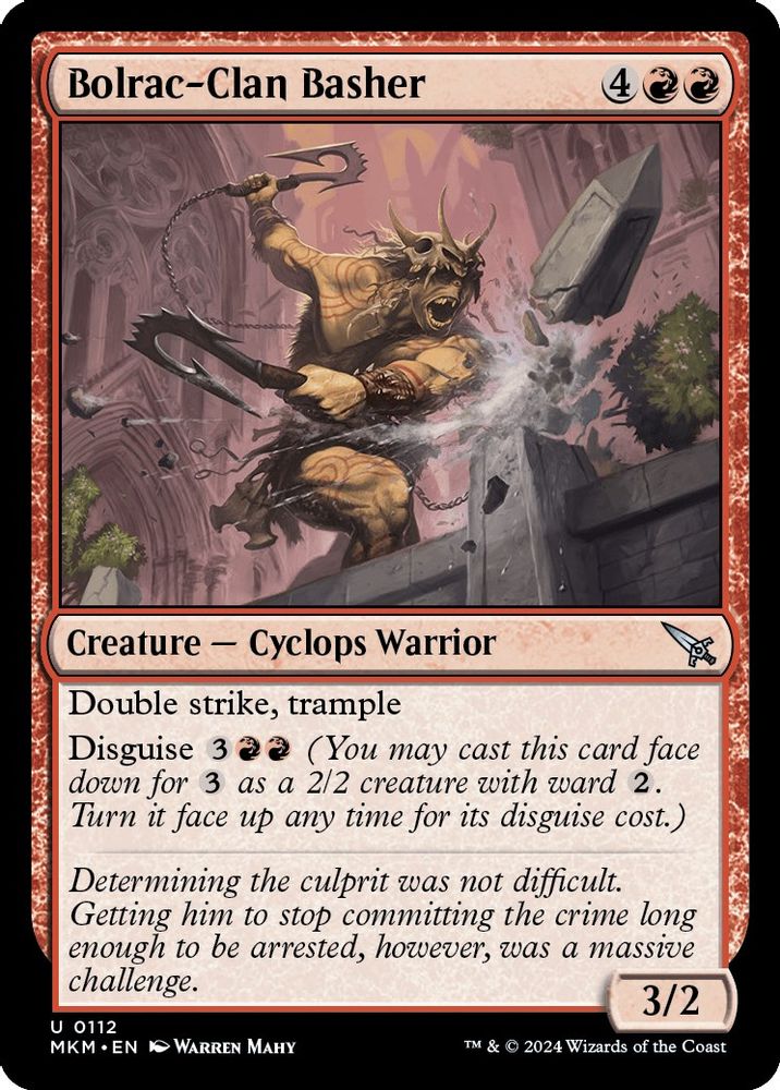 2024 Magic: The Gathering: Murders at Karlov Manor (MKM) - Bolrac Clan Basher (#112, Uncommon)