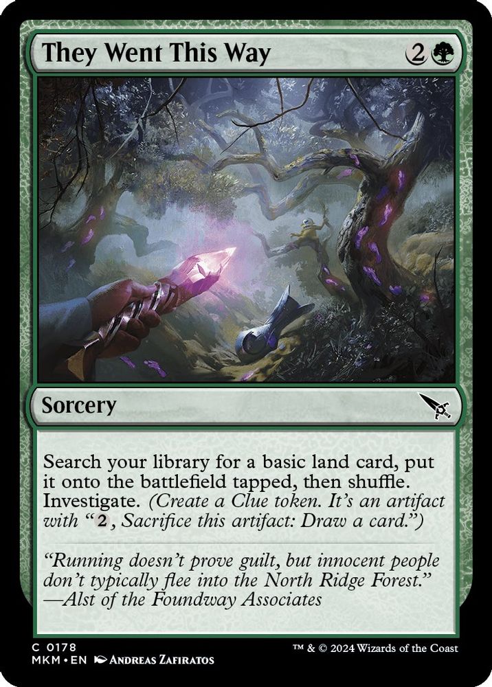 2024 Magic: The Gathering: Murders at Karlov Manor (MKM) - They Went This Way (#178, Common) (, Near Mint)